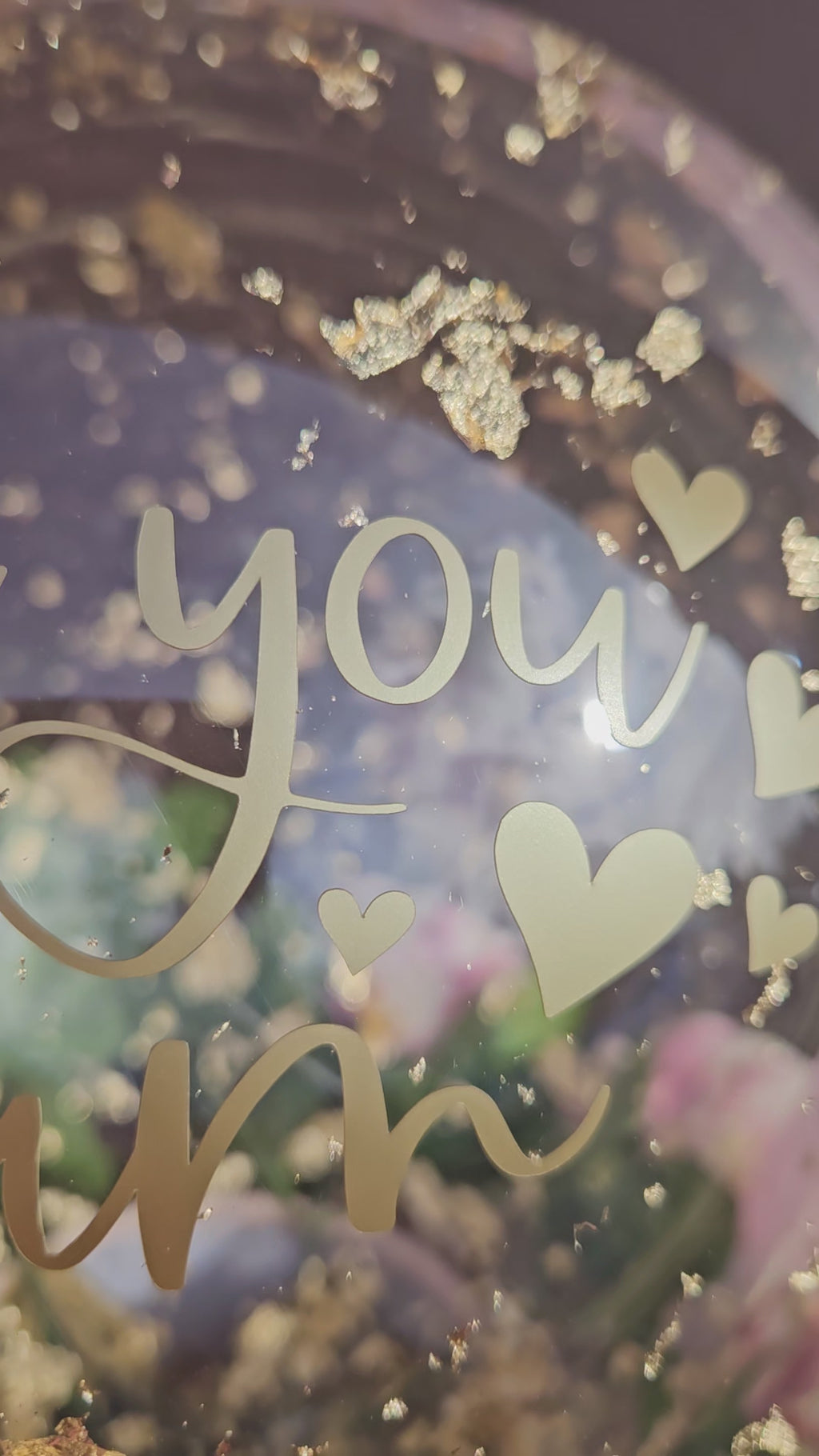 No.3 peonies and gold leaf bubble gift
