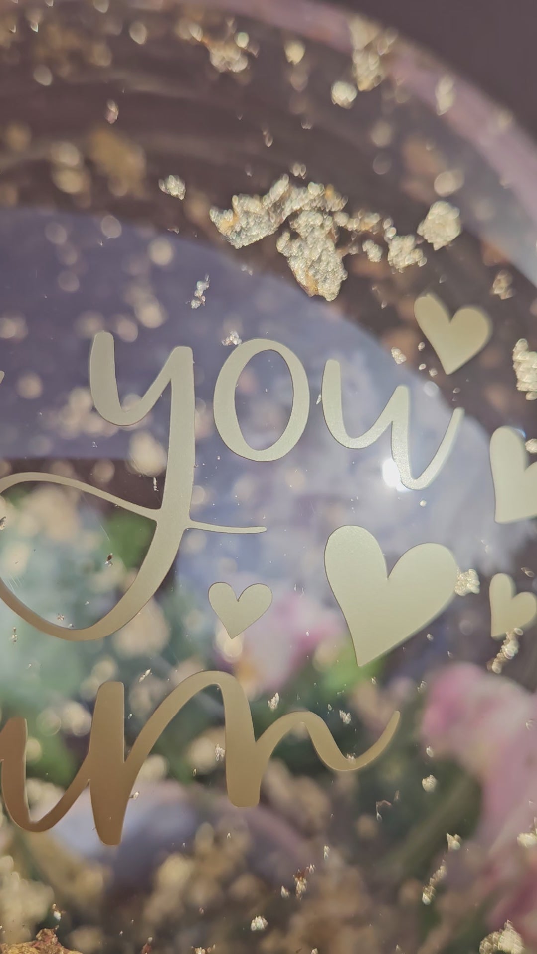 No.3 peonies and gold leaf bubble gift