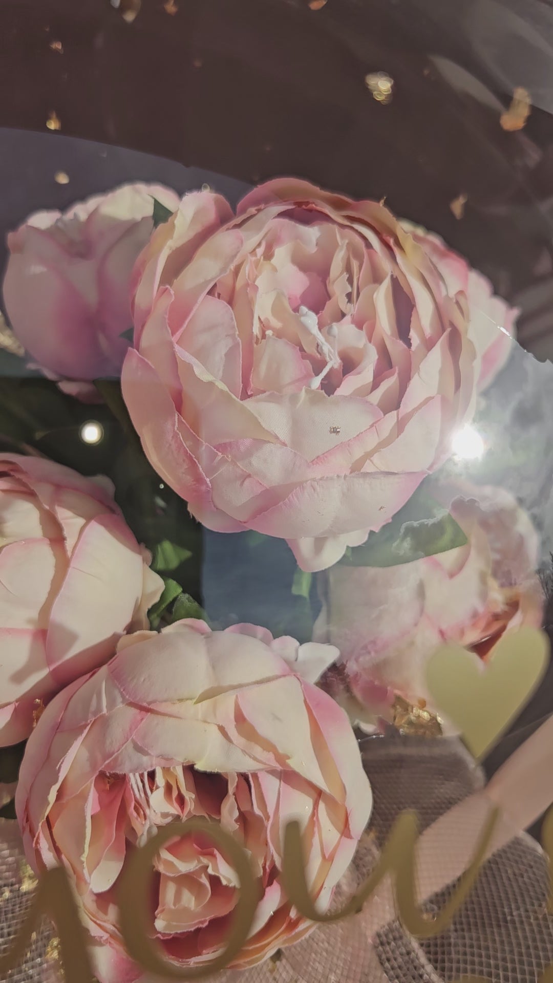 No.4 Peonies inside a bubble gift