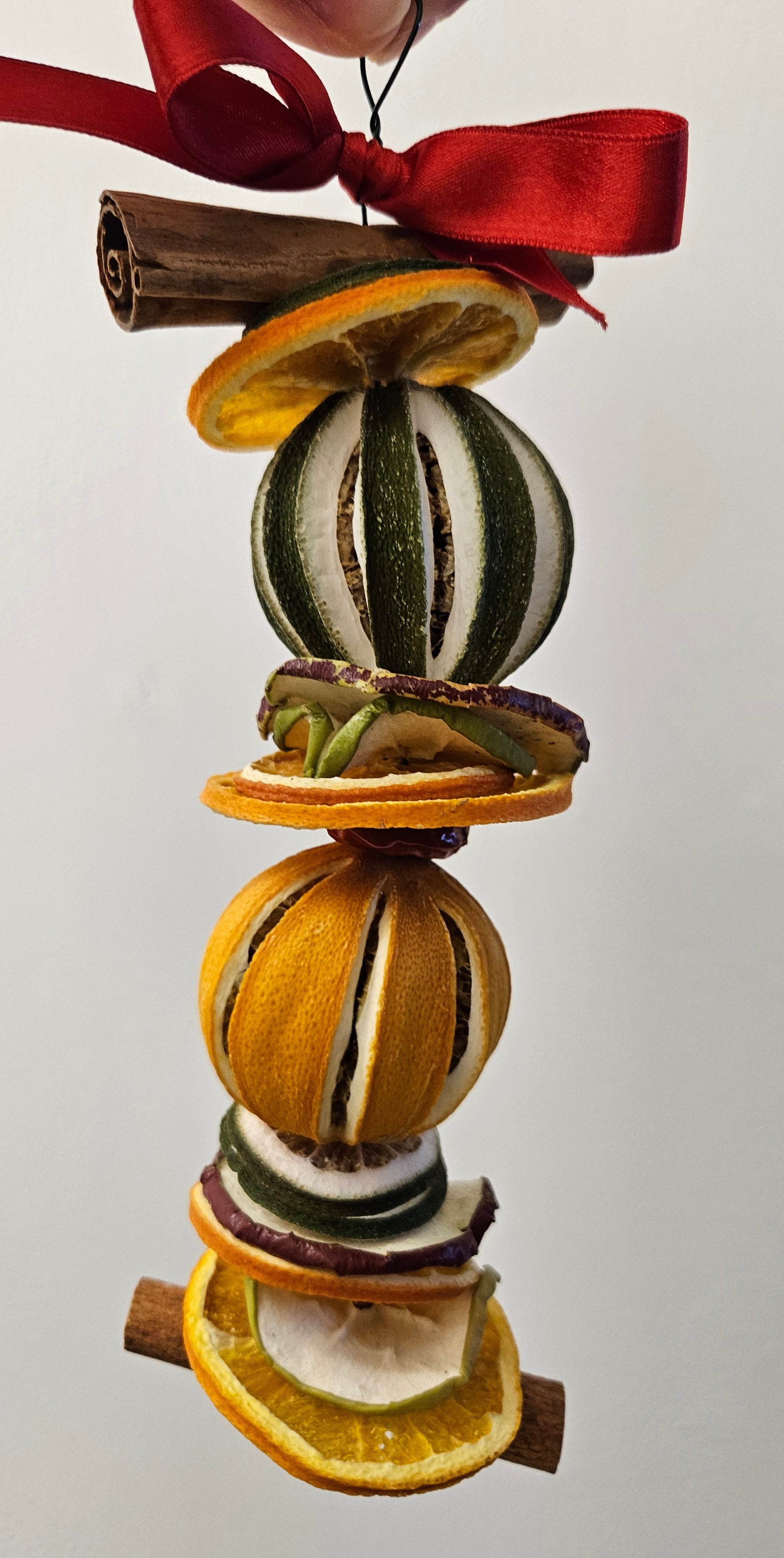 Dried fruit and cinnamon hanging garlands